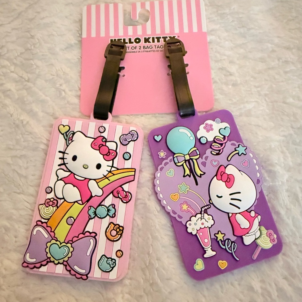 Hello Kitty Purple and Pink Bag Tags